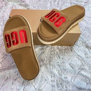 UGG Laton Slide(Brown and Red) Size 9.5